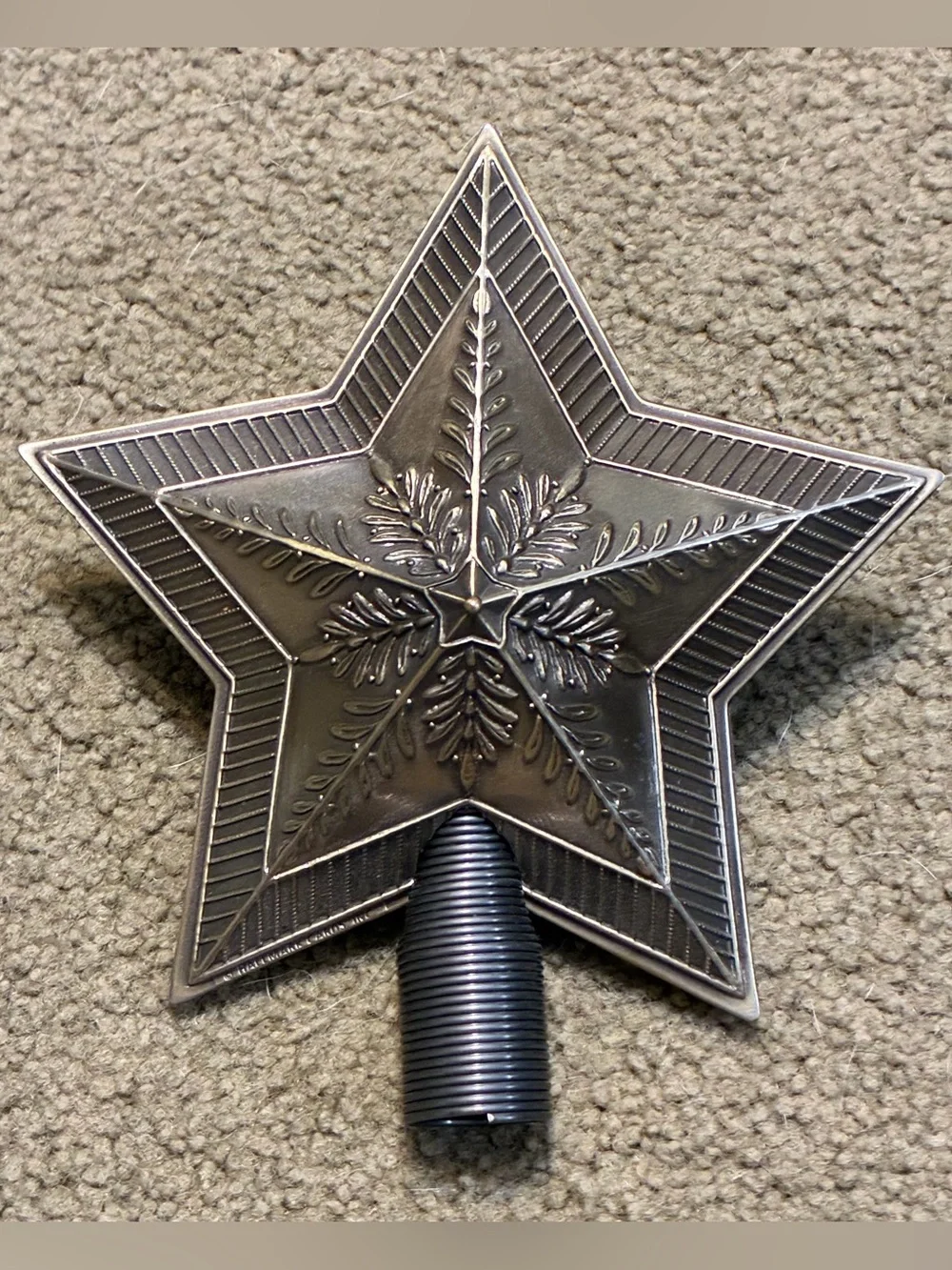 Vintage Heavy Brass Star Hallmark Christmas Tree Topper